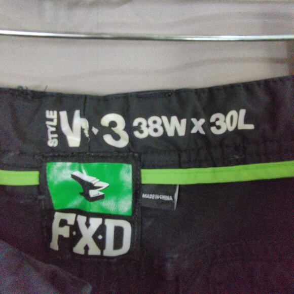 FXD Utility Cargo Pants Mens 38x30 Black Durango Work Carpenter - Picture 12 of 14